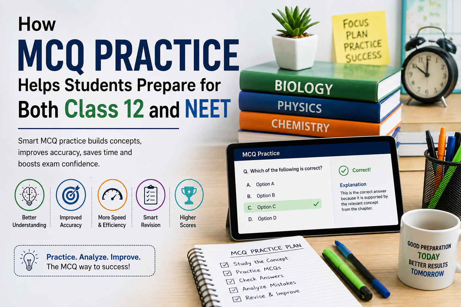 You are currently viewing How MCQ Practice Helps Class 12 & NEET Preparation